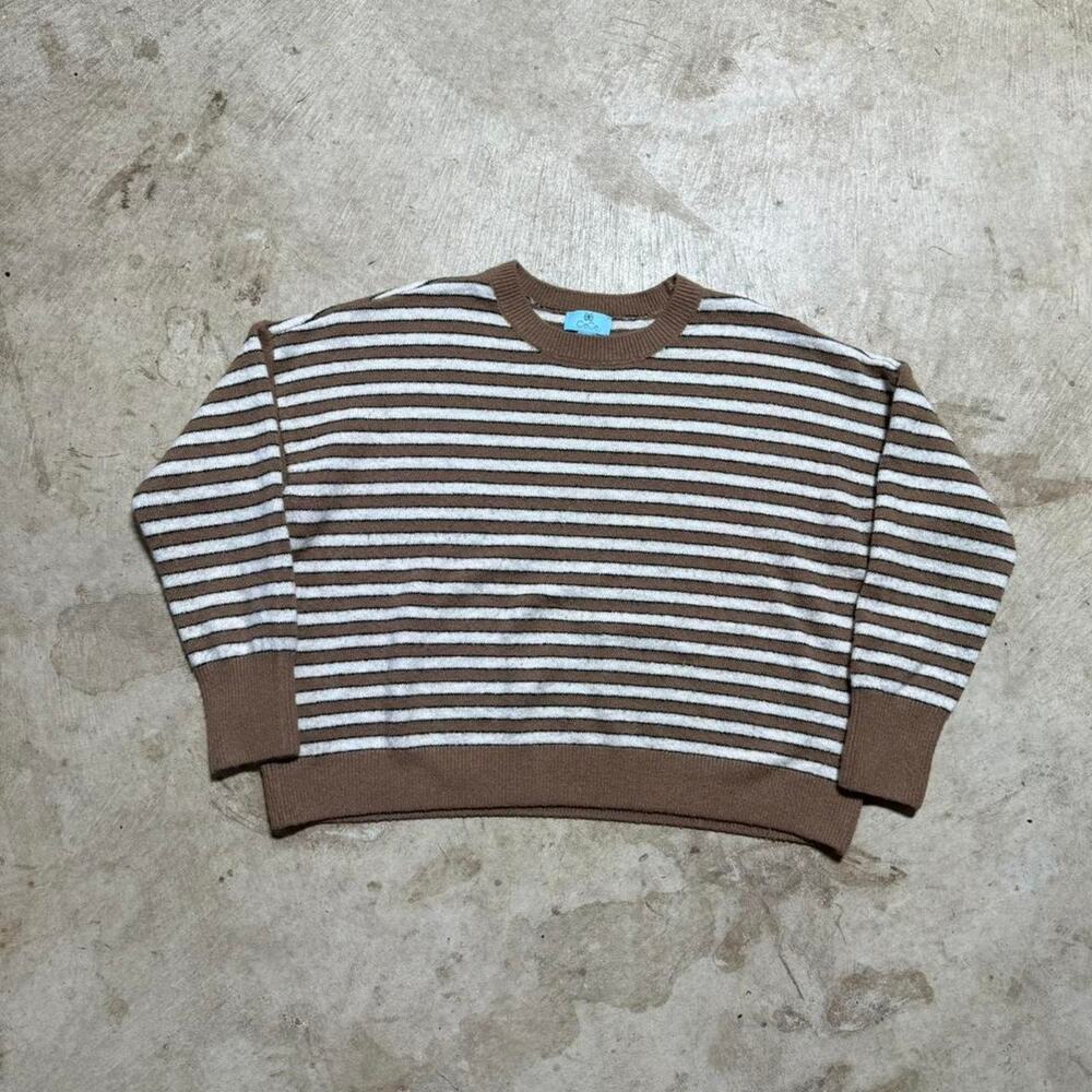 Brown/White Striped Sweater
